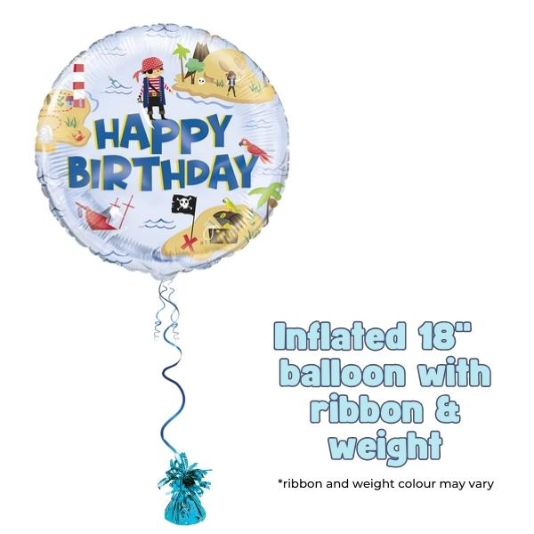 18" Ahoy Pirate Foil Balloon