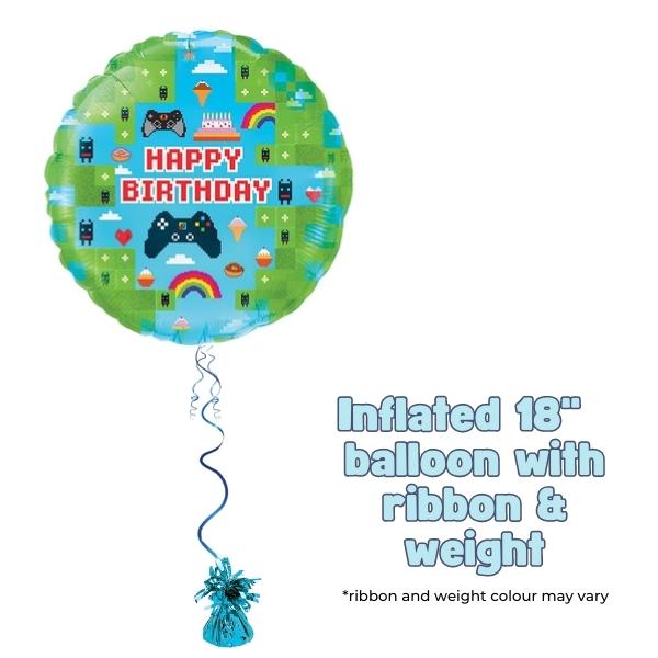 18" Blox Game Birthday Foil Balloon