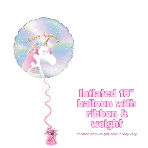 18" Pastel Unicorn Birthday Foil Balloon