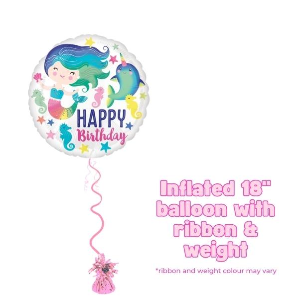 18" Sea Life Foil Happy Birthday Foil Balloon