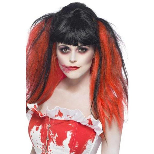 Black and Red Blood Wig