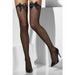 Black Fishnet Hold Ups With Bows