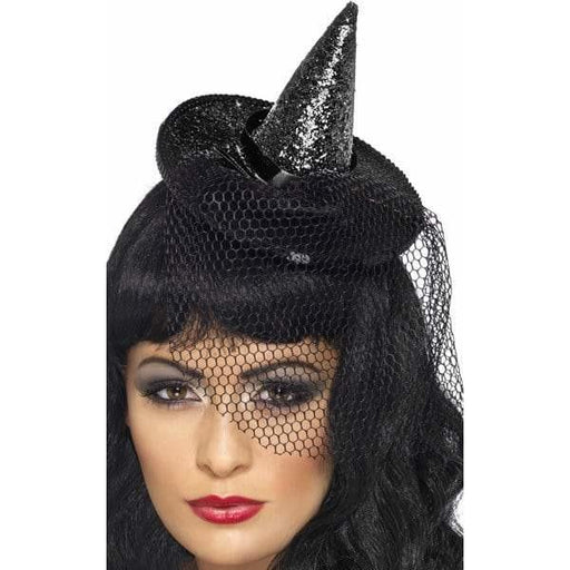 Black Glitter Mini Witches Hat