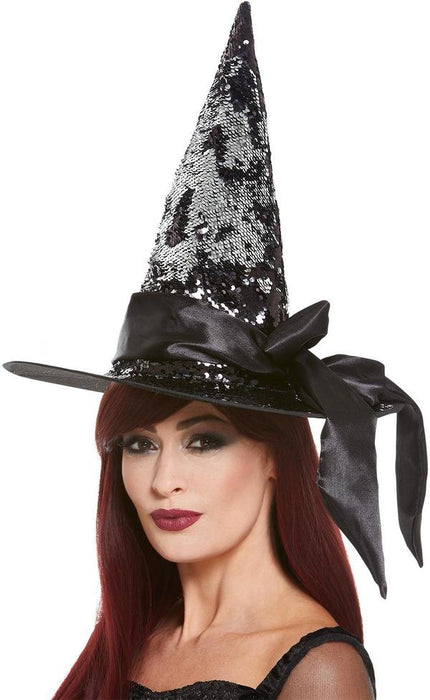 Black Sequin Witch Hat