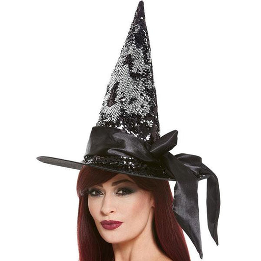 Black Sequin Witch Hat