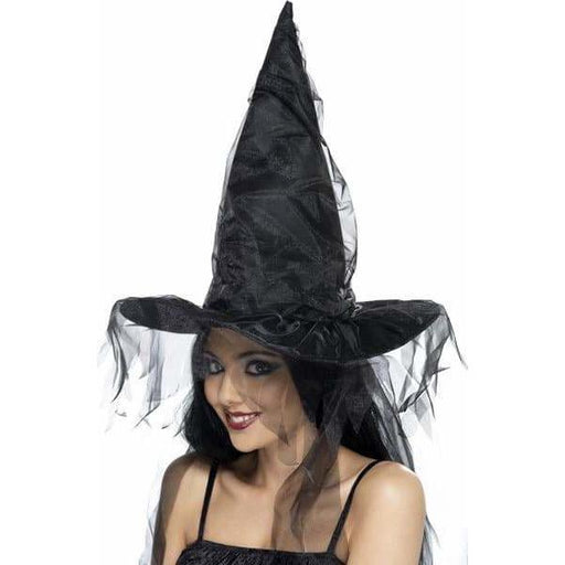Black Witches Hat With Netting