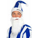 Blue And White Striped Sports Santa Set