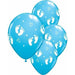 Blue Baby Footprints And Hearts Latex Balloons 6ct