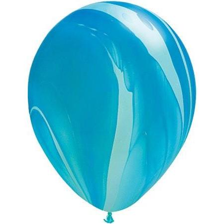 Blue Rainbow Superagate Latex Balloons x25