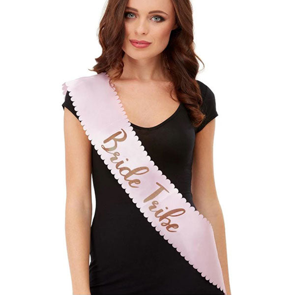 Pink And Gold Bride Tribe Sash