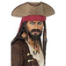 Brown Pirate Hat With Hair Dreadlocks
