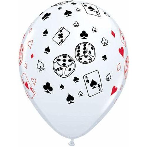 Cards And Dice Latex Balloons x25