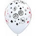 Cards And Dice Latex Balloons x25