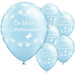 Communion Butterflies Pearl Light Blue Latex Balloons x25