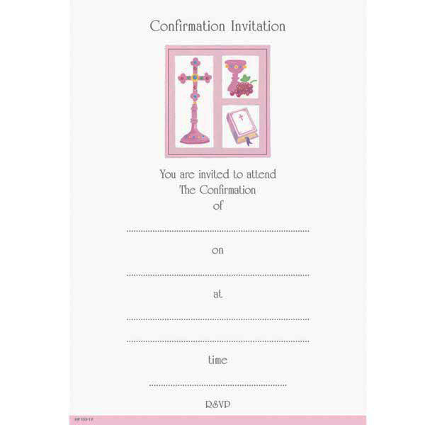 Pink Confirmation Invitation Hanging Pad x20