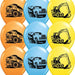 Construction Trucks Assorted Latex Balloons x25