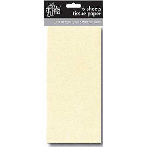 Cream Tissue Paper x6 Sheets
