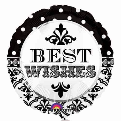 Damask & Dots Best Wishes Foil Balloon