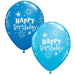 Dark Blue And Robins Egg Blue Birthday Latex Balloons x25