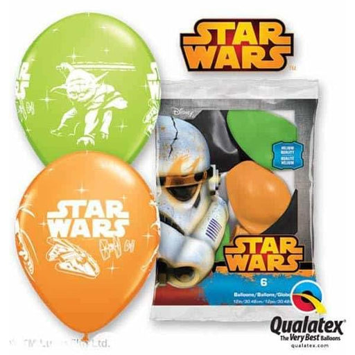 Darth Vader And Yoda Latex Balloons 6pk