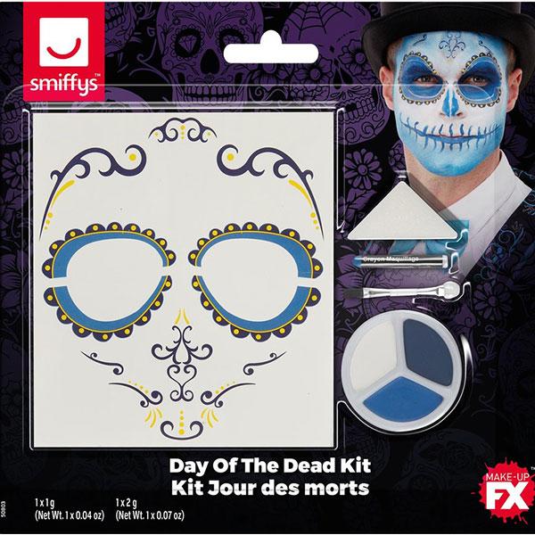 Day Of The Dead Blue Make Up Kit