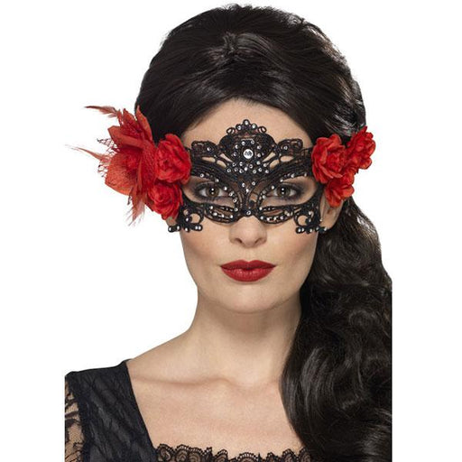 Day Of The Dead Lace Filigree Eyemask