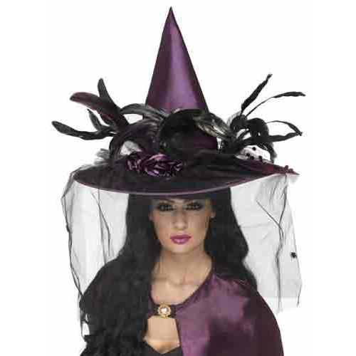 Deluxe Purple Witch Hat