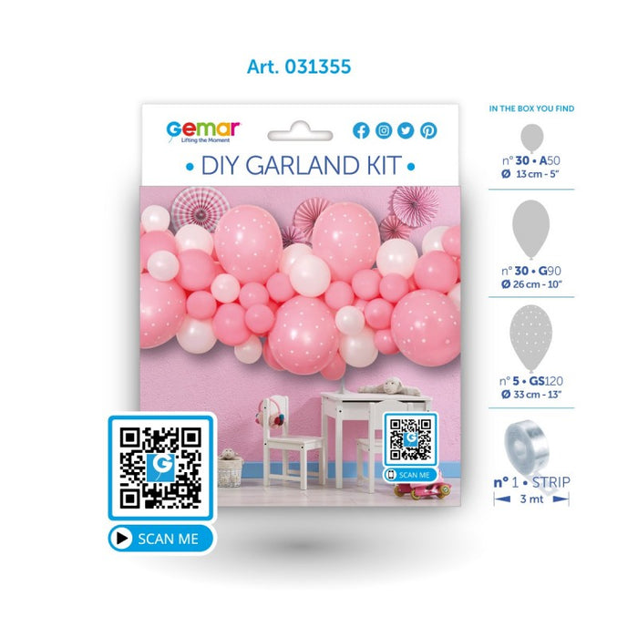 DIY Baby Pink Balloon Garland
