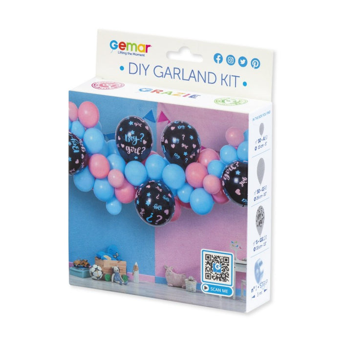 DIY Gender Reveal Balloon Garland