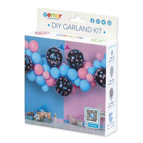 DIY Gender Reveal Balloon Garland