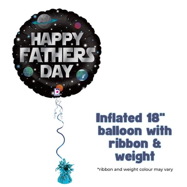 18" Galactic Happy Fathers Day Foil Balloon