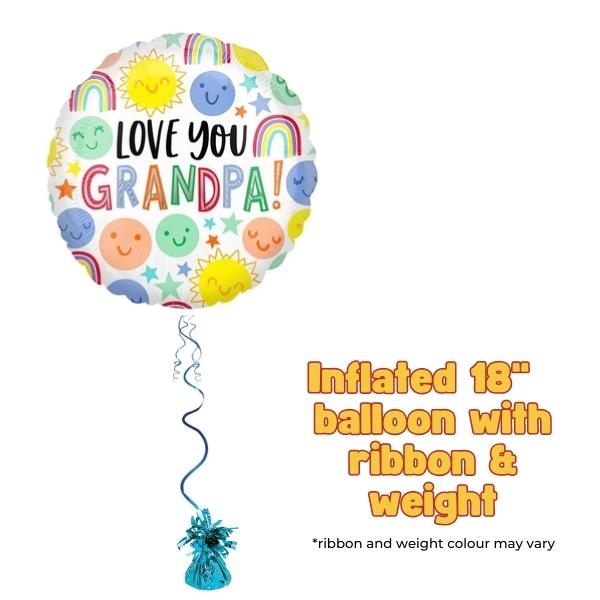 18" Love You Grandpa Foil Balloon