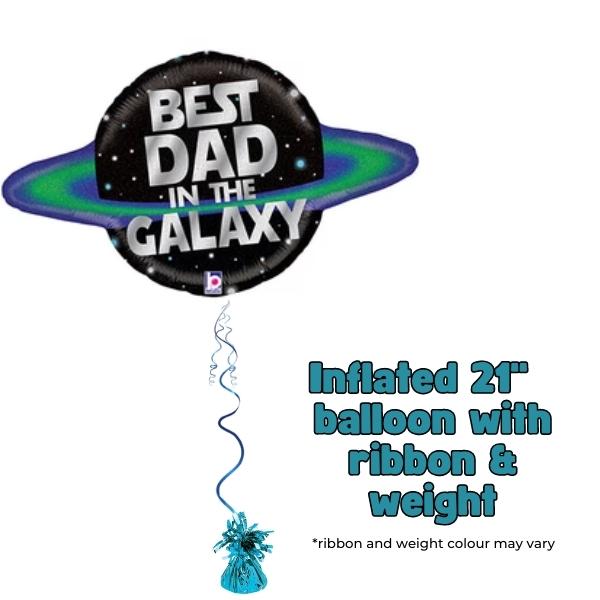 Best Dad In The Galaxy Large Shape Balloon