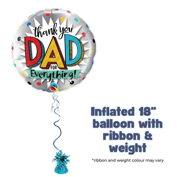 18" Thank You Dad For Everything Foil Balloon
