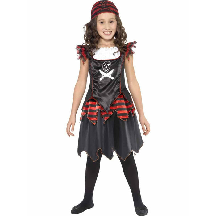 Girls Pirate Skull & Crossbones Costume