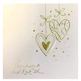 Gold & Cream Wedding Card Invitations