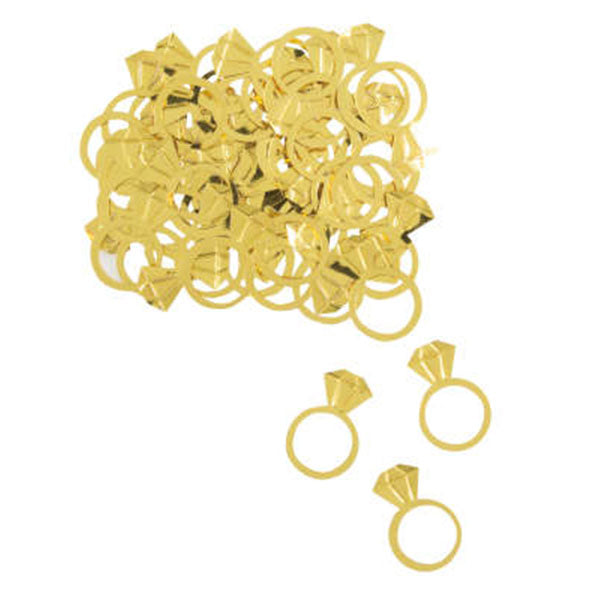 Large Gold Diamond Ring Confetti