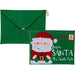 Green Felt Santa Claus Envelope Bag