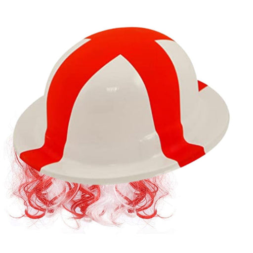 St Georges Bowler Hat With Hair — The Party Monster