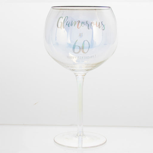 Glamorous At 60 Happy Birthday Gin Glass