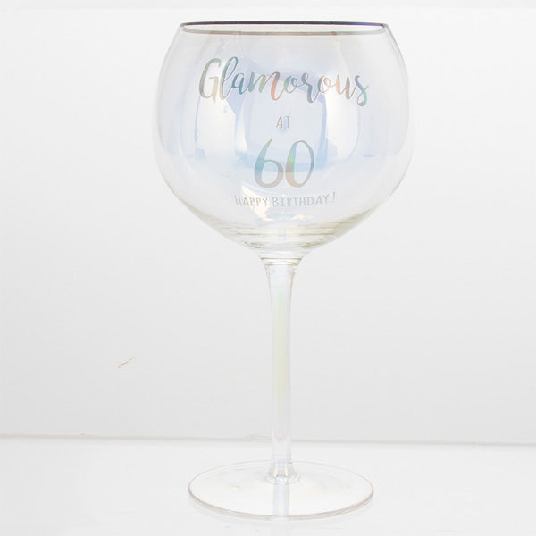 Glamorous At 60 Happy Birthday Gin Glass