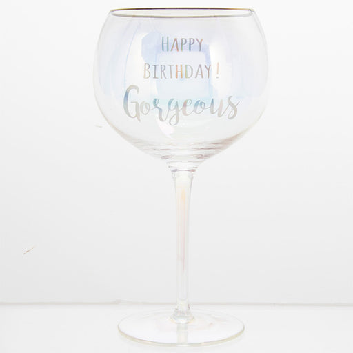 Happy Birthday Gorgeous Gin Glass