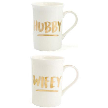 Hubby And Wifey Set Of 2 Mugs