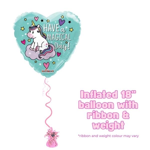 18" Magical Day Unicorn Foil Balloon