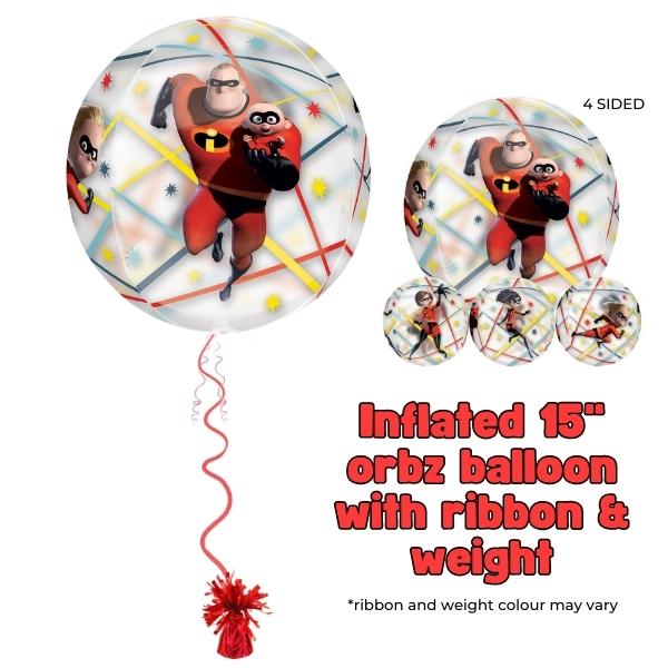 The Incredibles 2 Clear Orbz Foil Balloon