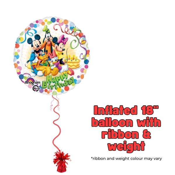 18" Happy Birthday Mickey Mouse And Friends Party Foil Balloon