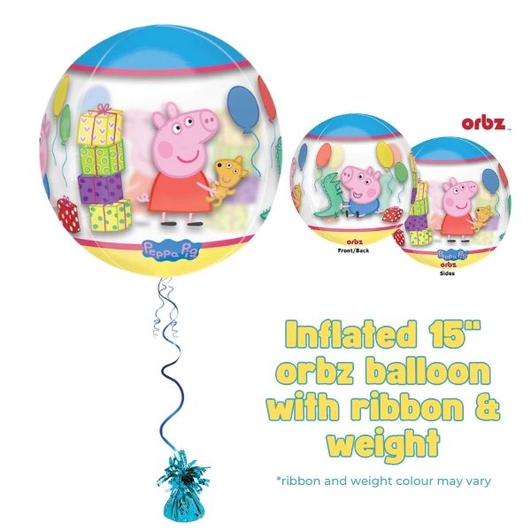 Peppa Pig Clear Orbz Foil Balloon