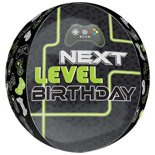Level Up Birthday Orbz Balloon