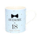 Mad Dots Black Tie 18th Birthday Mug