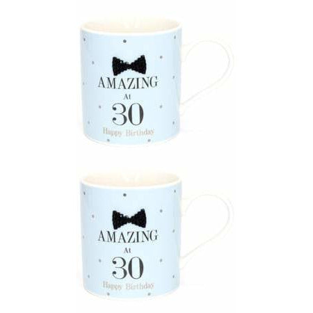 Mad Dots Black Tie 30th Birthday Mug
